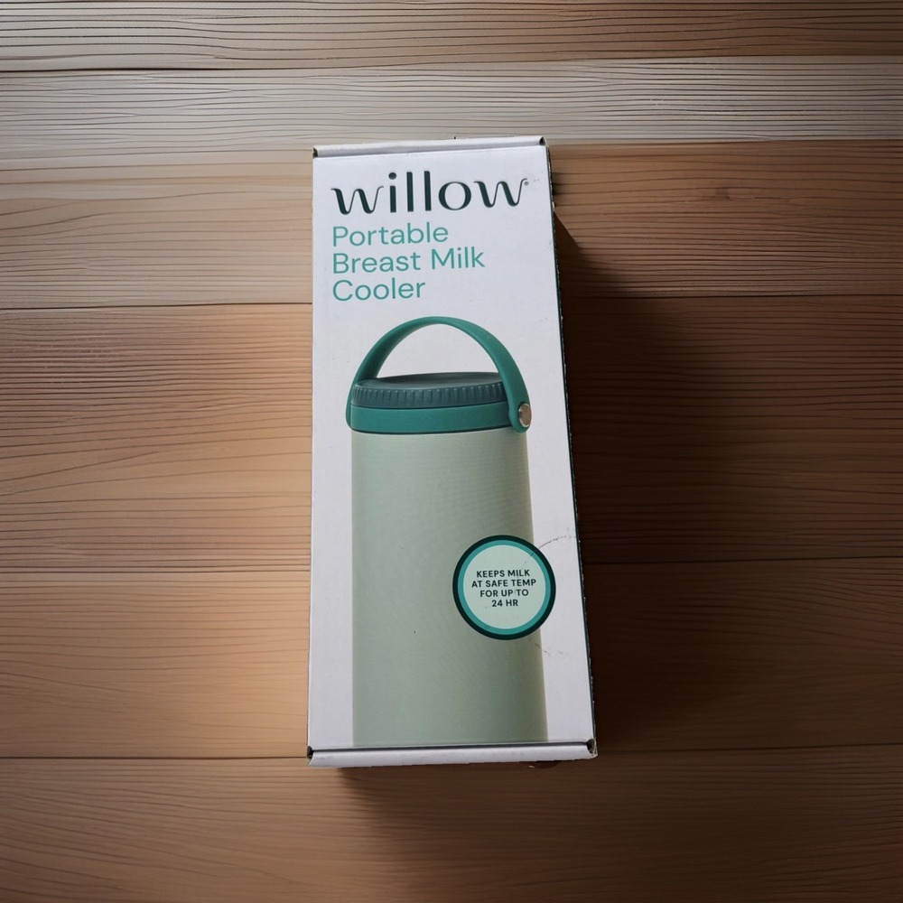 Willow Portable Breastmilk Cooler Keeps Milk Cold for 24 hours, Teal 16 oz. NEW